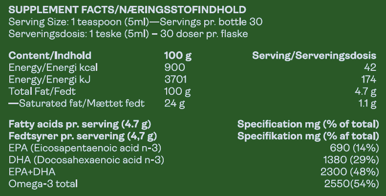 5. Pure Vegan Omega-3 oil, 150 ml (with 30 daily doses)